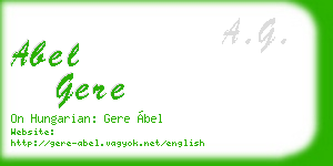 abel gere business card